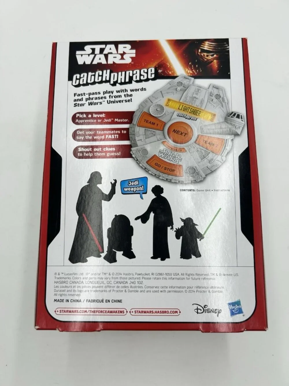 Disney Star Wars Catch Phrase Electronic Handheld Game Hasbro Gaming New Sealed